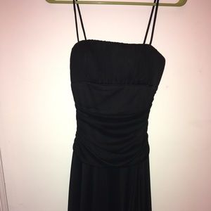Black knee-length dress
